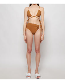 Christopher Esber | Women | Looped Tie Bikini Top | Suede