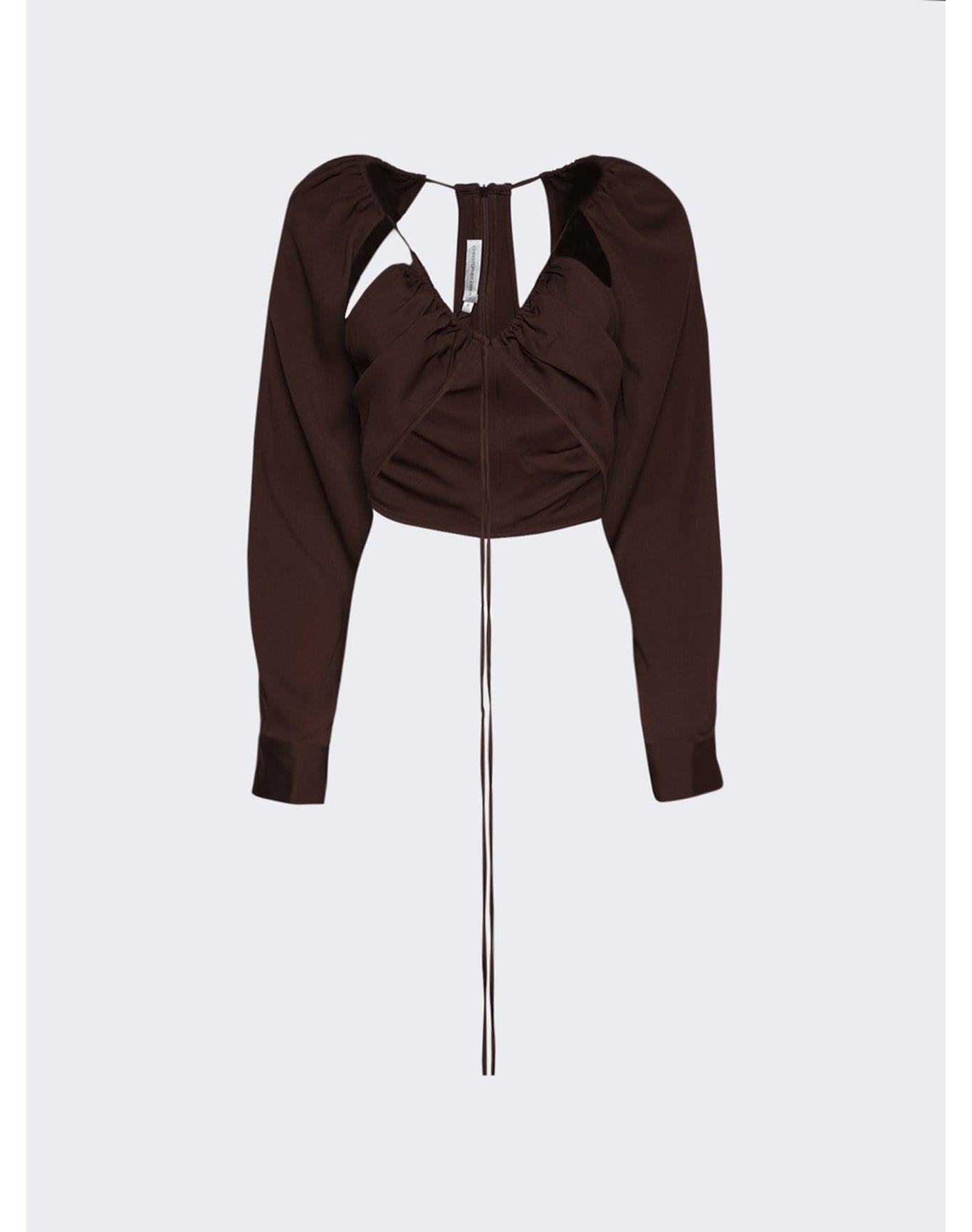 Christopher Esber | Women | Ruched Floating Long Sleeve Top | Blue