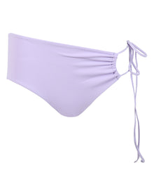 Christopher Esber | Women | Ruched Side Tie Brief Bikini Bottom | Chalky Lilac