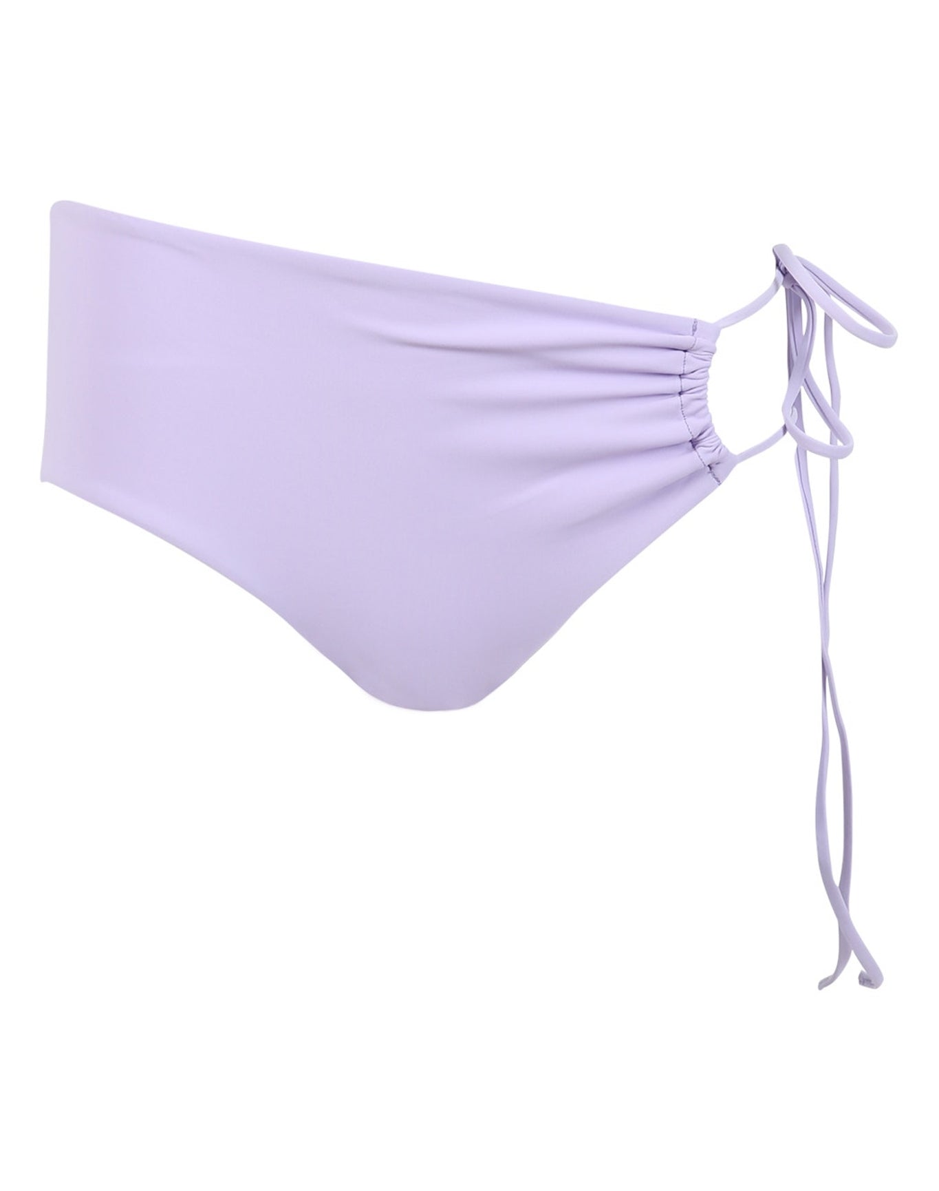 Christopher Esber | Women | Ruched Side Tie Brief Bikini Bottom | Chalky Lilac