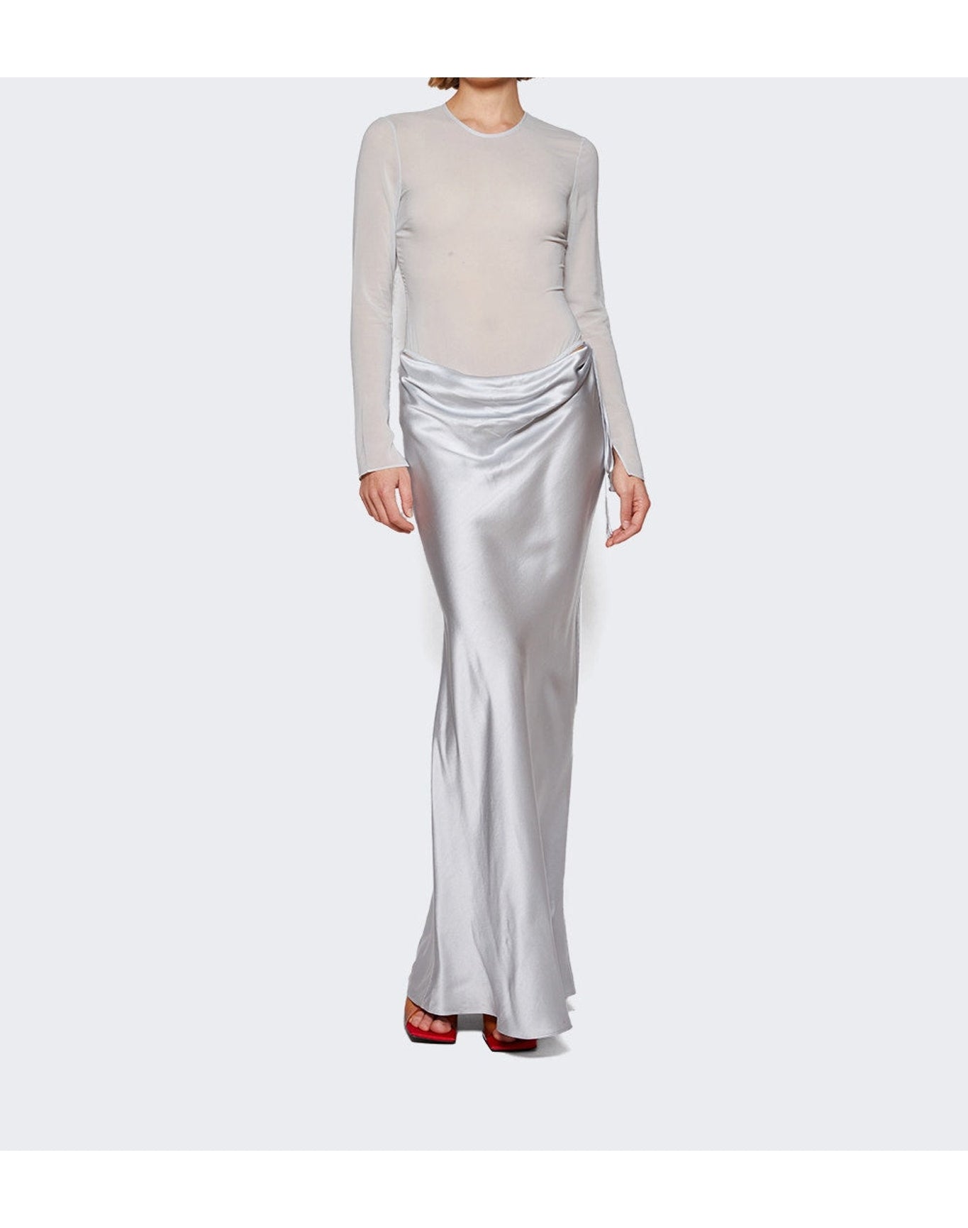 Christopher Esber | Women | Sheer Torso Dress | Silver