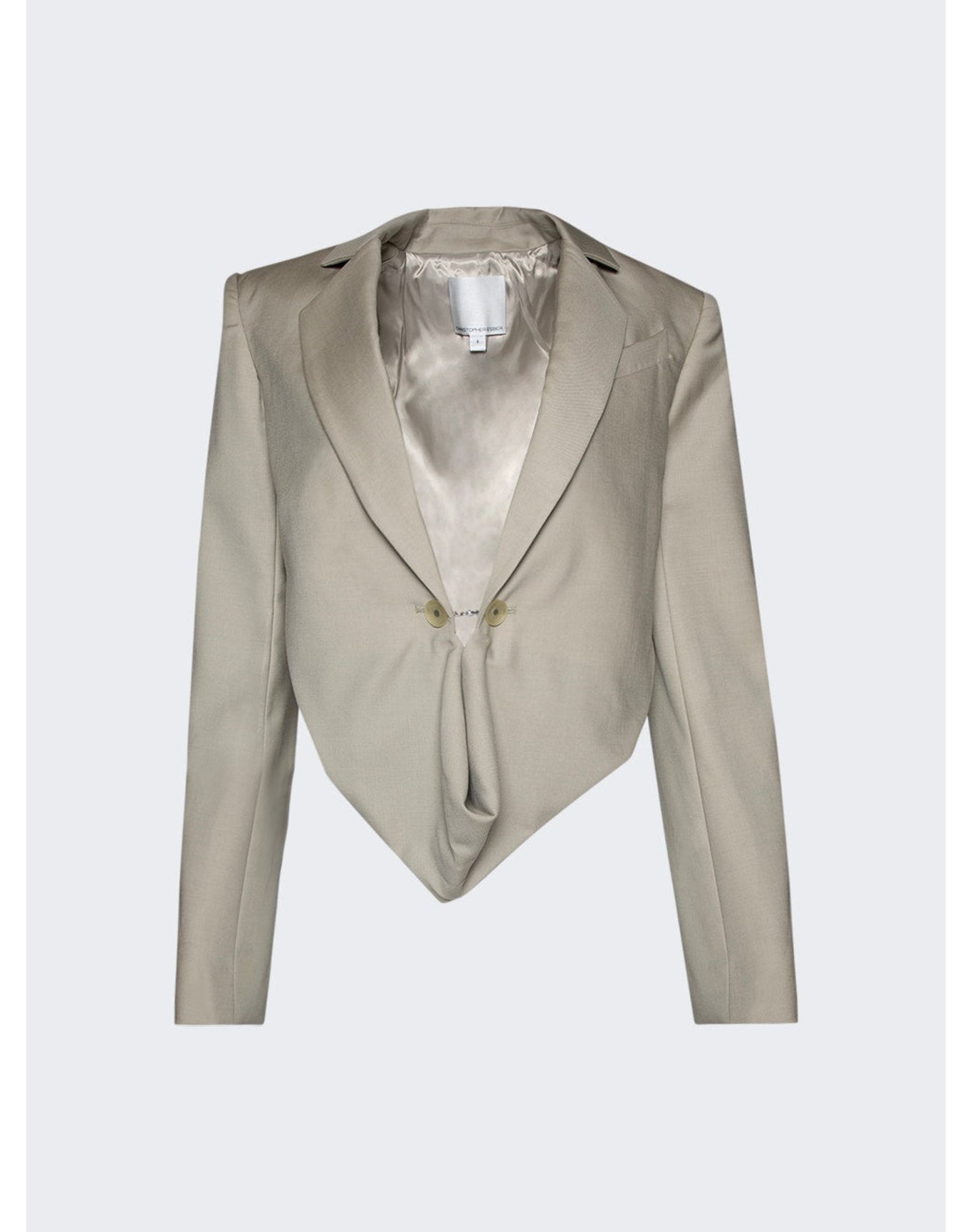 Christopher Esber | Women | Talus Scoop Front Crop Blazer | Taupe