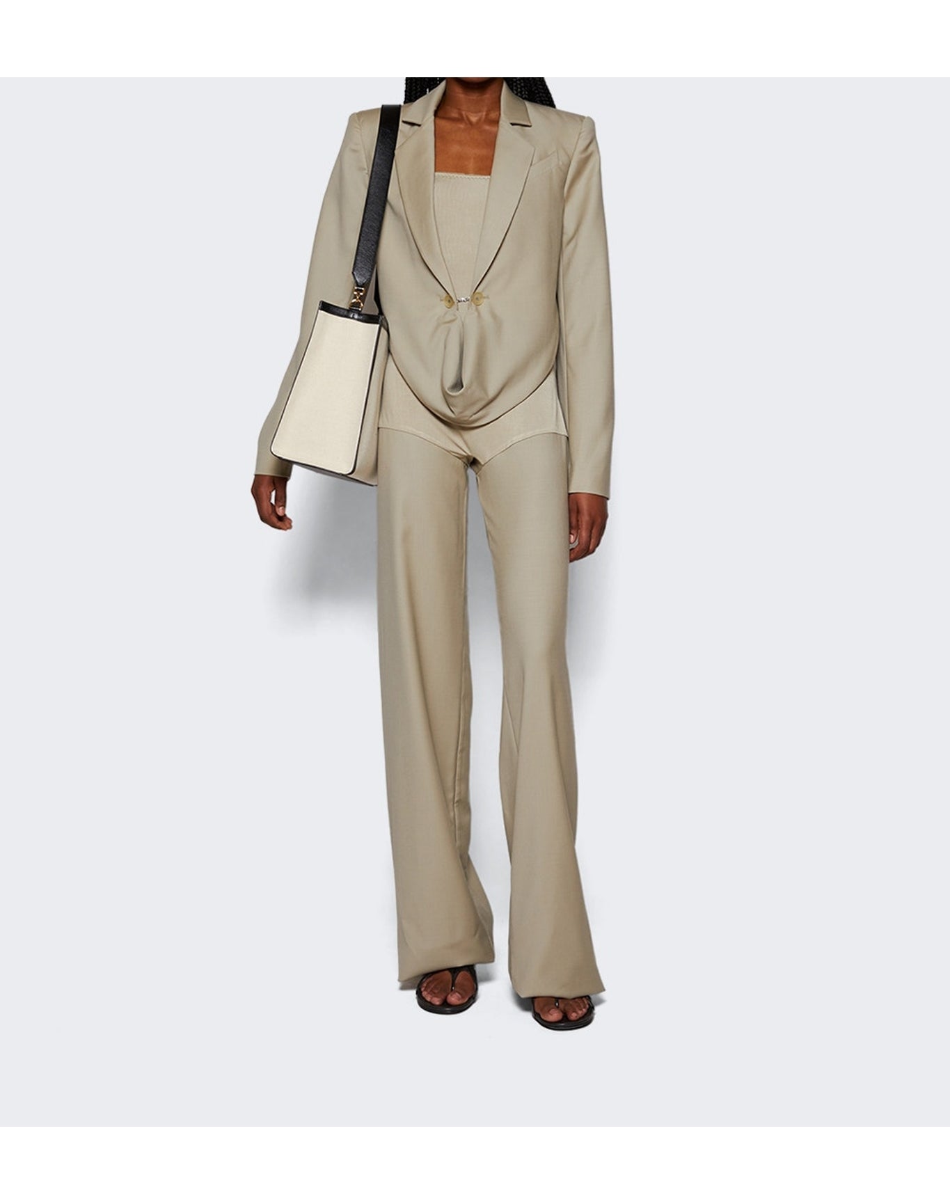 Christopher Esber | Women | Talus Scoop Front Crop Blazer | Taupe