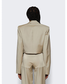 Christopher Esber | Women | Talus Scoop Front Crop Blazer | Taupe