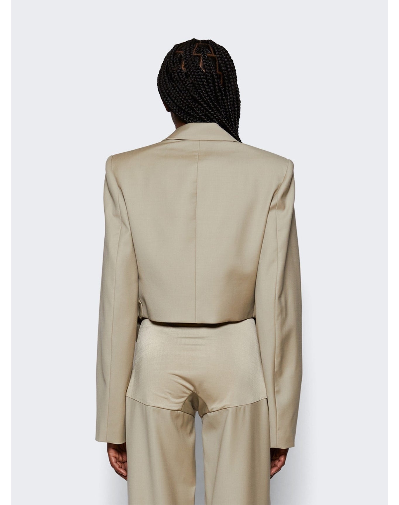 Christopher Esber | Women | Talus Scoop Front Crop Blazer | Taupe