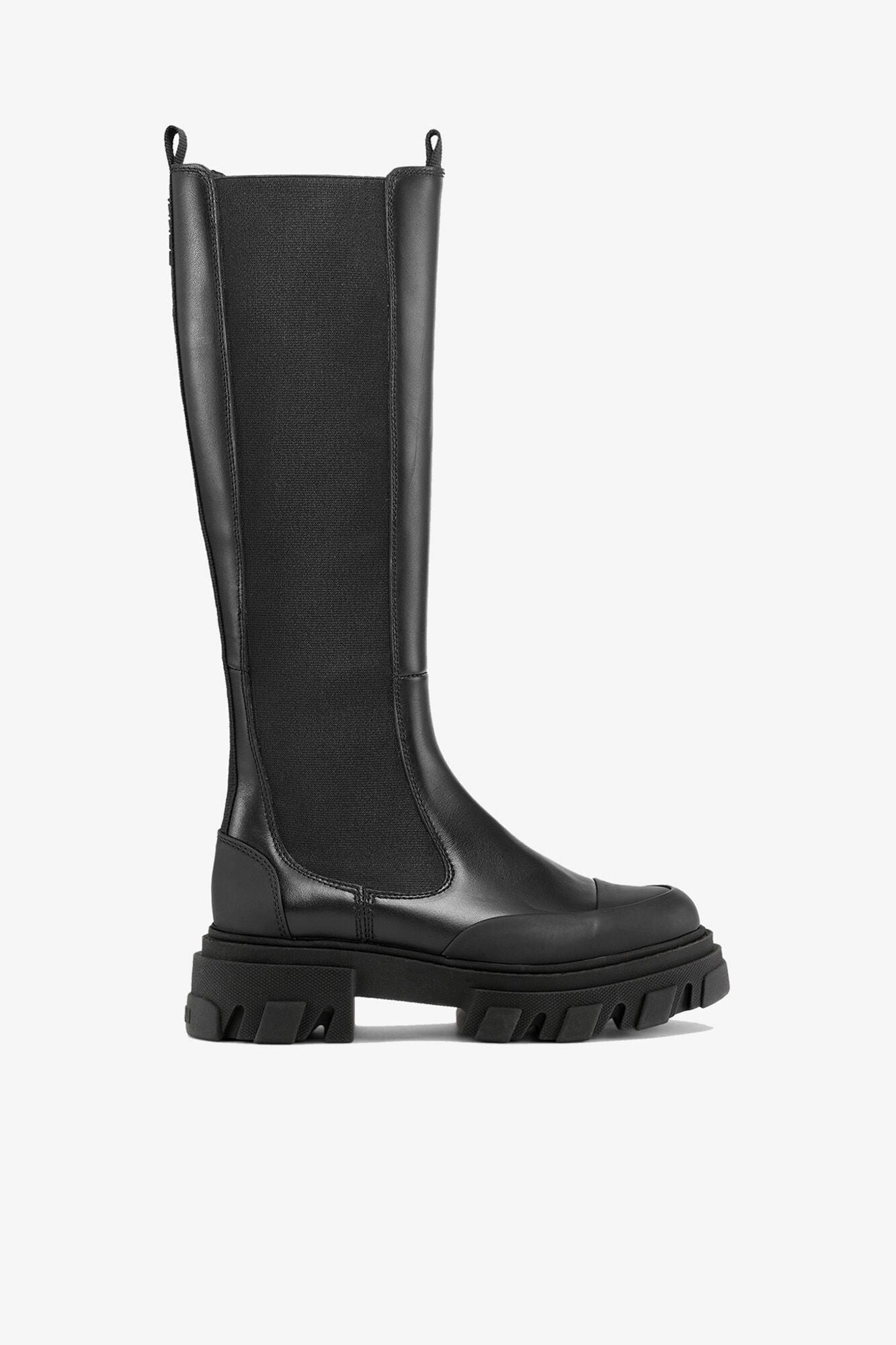 Cleated High Chelsea Boots in | Black