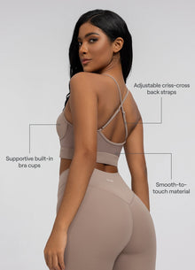 Seamless Crossback Bra | Cocoa