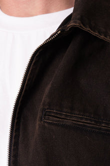 Collared Cinch jacket | Washed Black