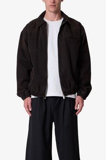 Collared Cinch jacket | Washed Black