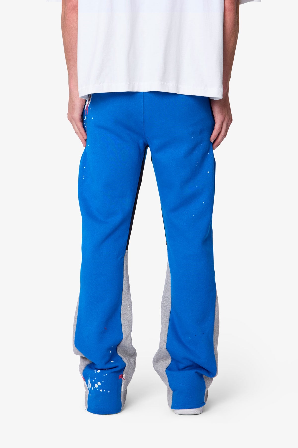 Contrast Bootcut Sweatpants | Blue/Grey