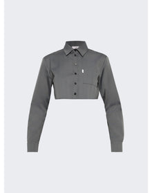 Coperni | Women | Cropped Shirt | Grey x Black