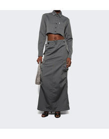 Coperni | Women | Cropped Shirt | Grey x Black