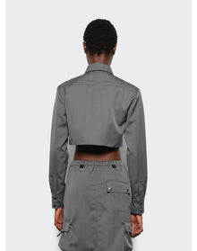 Coperni | Women | Cropped Shirt | Grey x Black