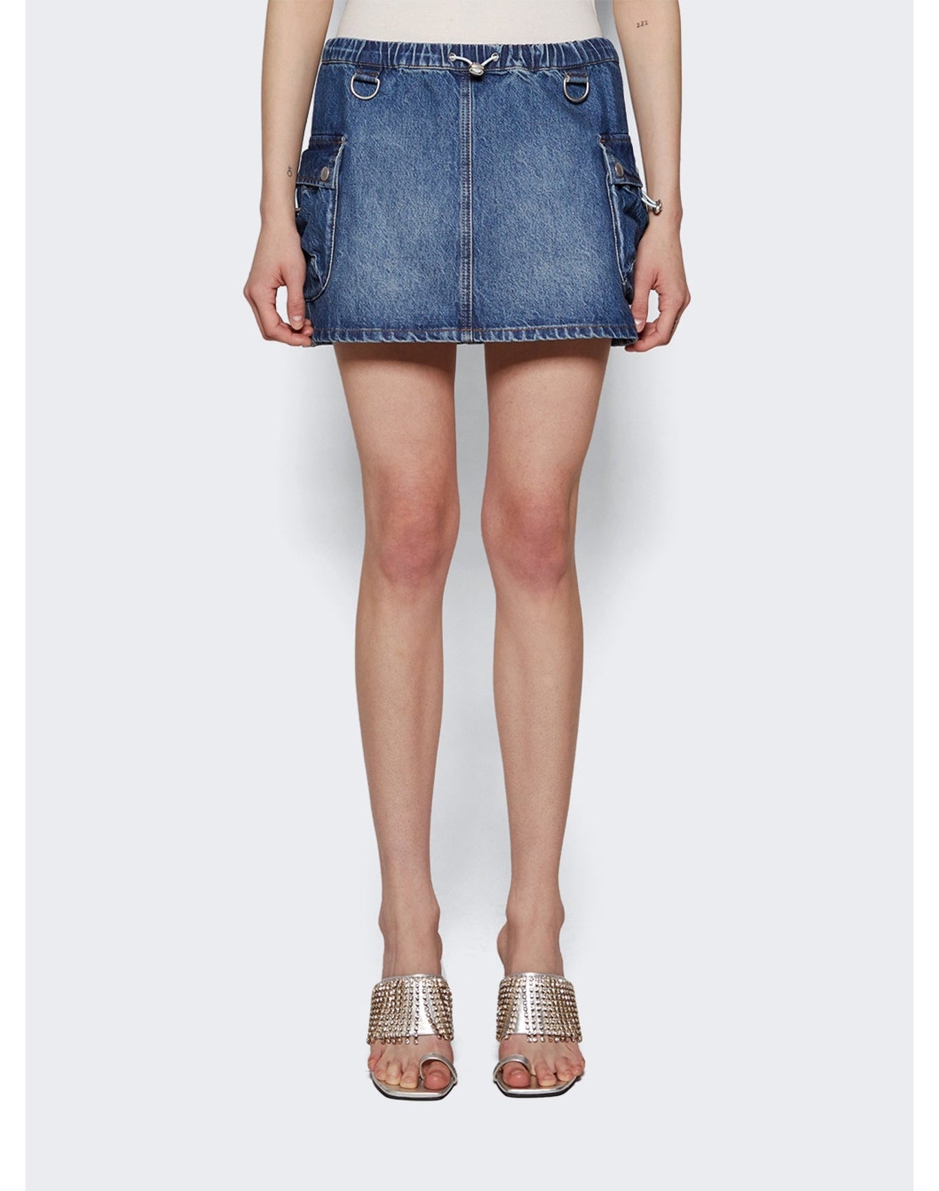 Coperni | Women | Denim Cargo Skirt | Blue