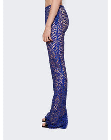 Coperni | Women | Lace Flared Trousers | Royal Blue