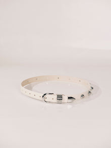Hollyhock Stone Belt | Ivory & Silver