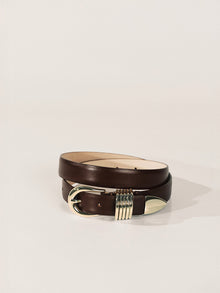 Hollyhock Belt | Deep Brown & 24K Gold