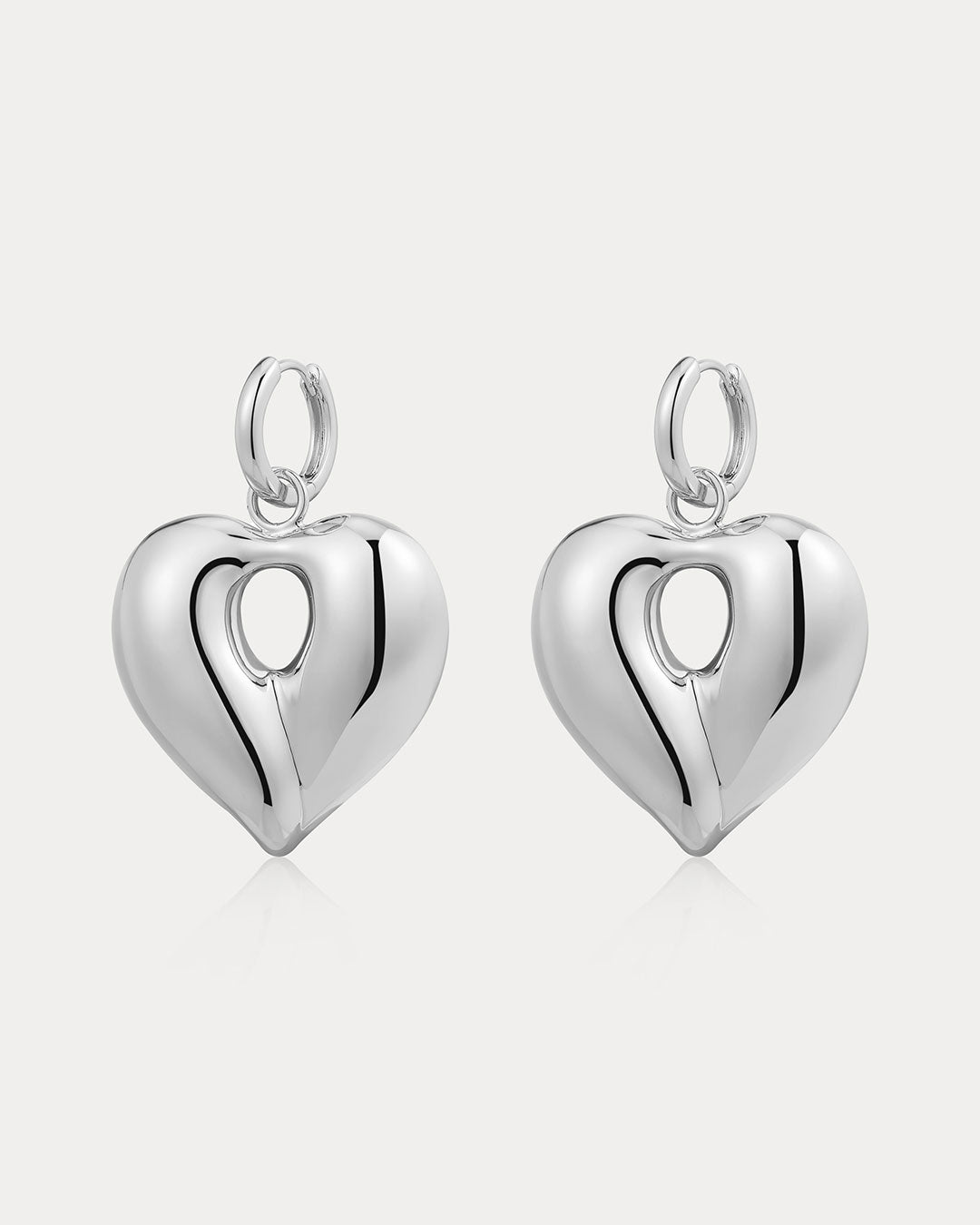 The Corazon Statement Hoops | Silver