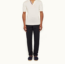 Cornell Tapered Leg Seersucker Trousers | Night Iris