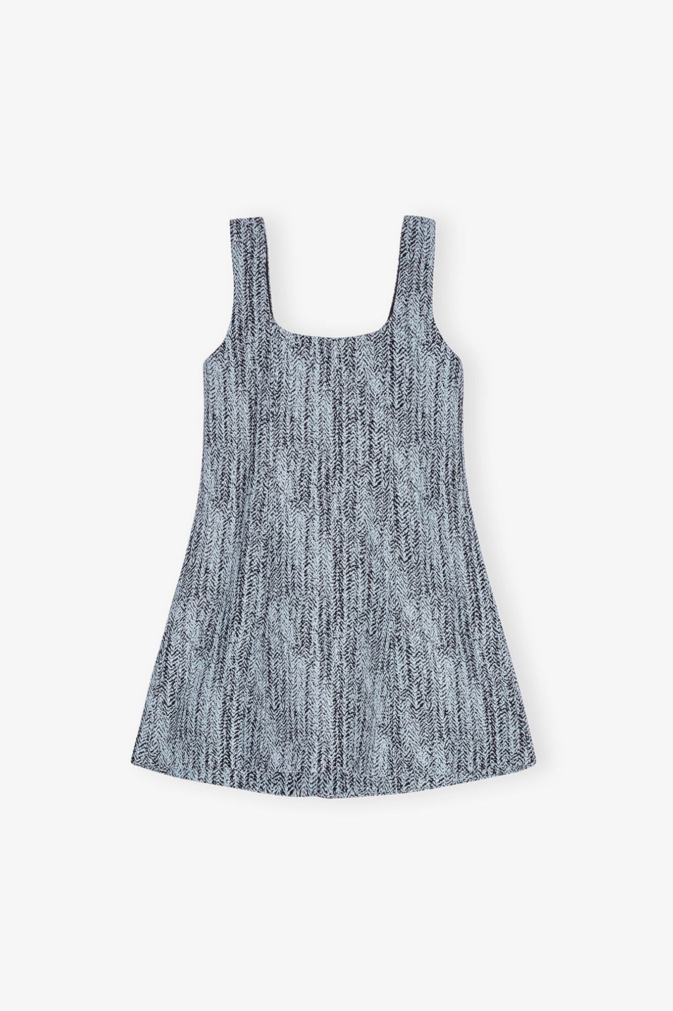 Cotton Tweed Mini Dress | Celestial Blue