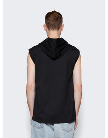 Courrèges | Men | Hooded Sleeveless T-shirt | Black
