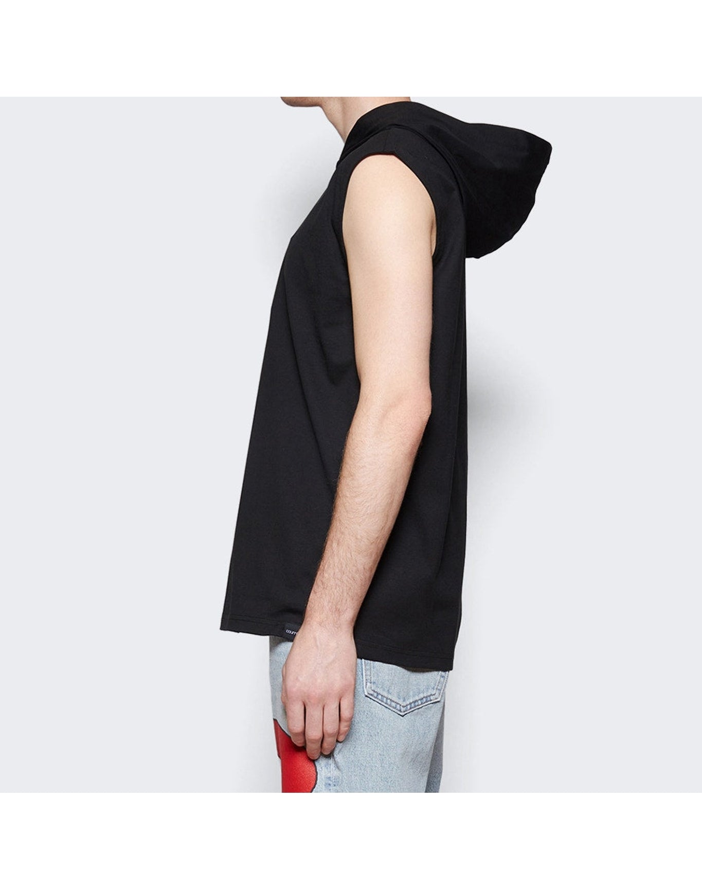 Courrèges | Men | Hooded Sleeveless T-shirt | Black