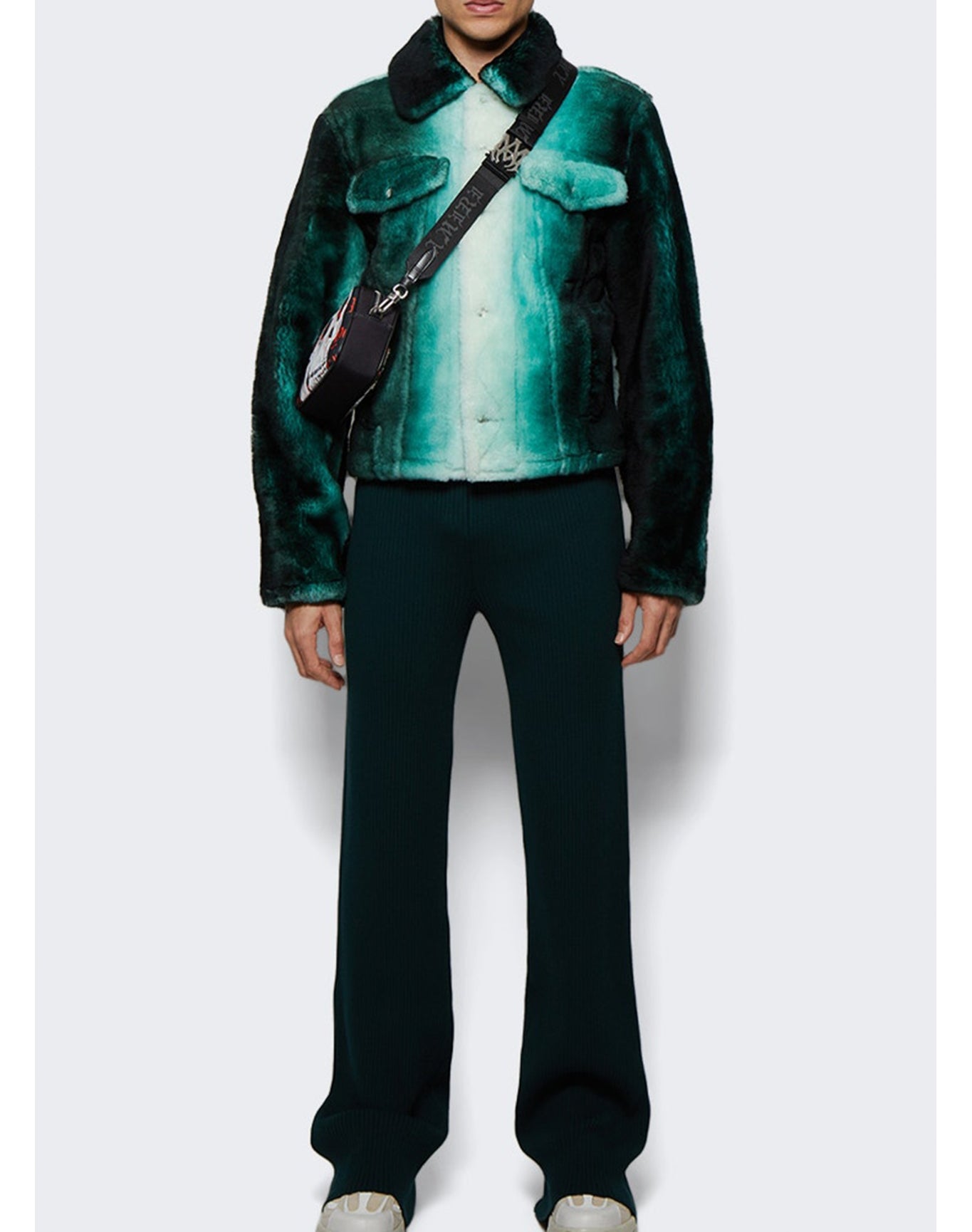 Courrèges | Men | Rib Knit Pants | Green