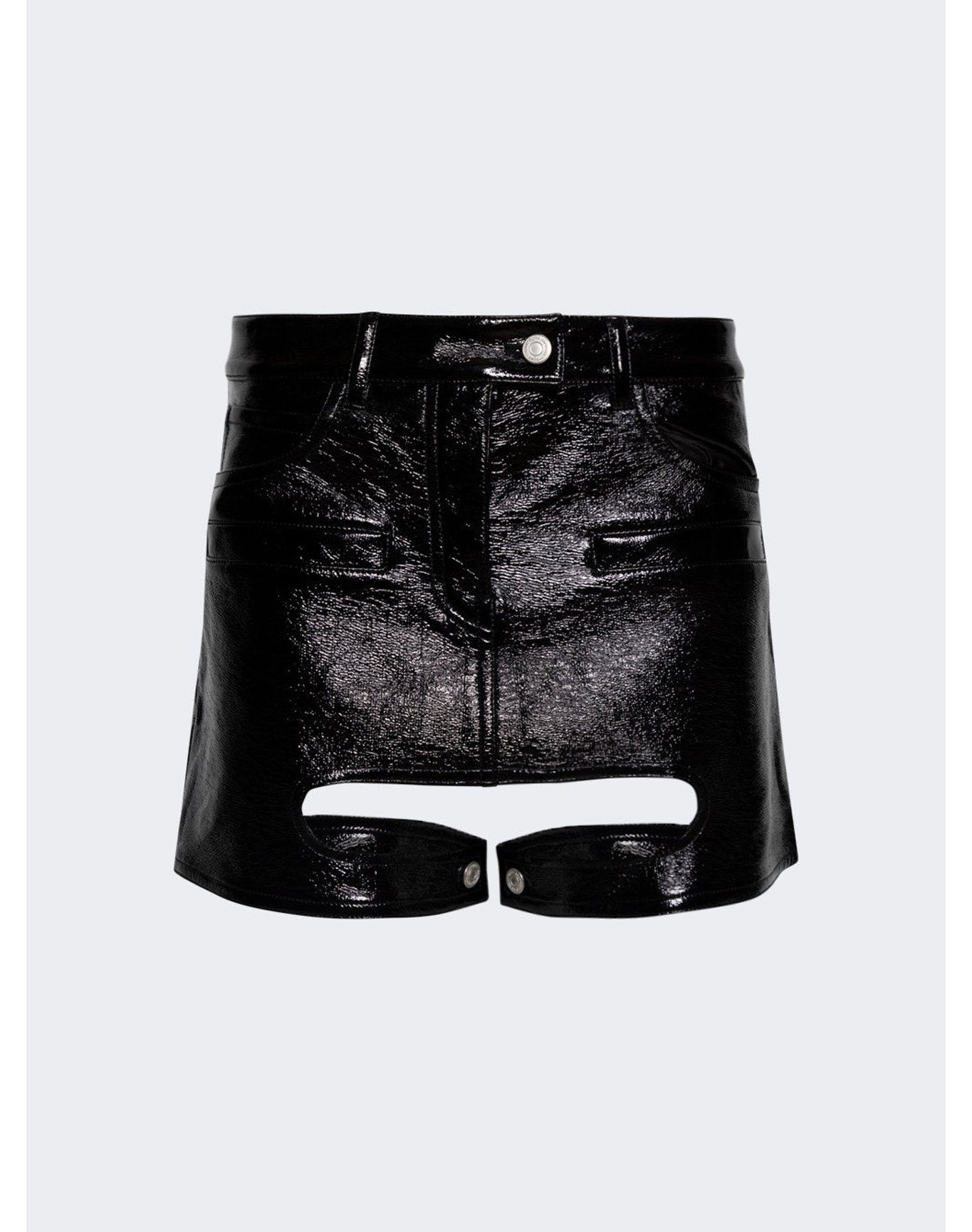 Courrèges | Women | Chaps Vinyl Skirt | Black