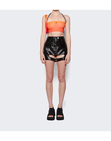 Courrèges | Women | Chaps Vinyl Skirt | Black