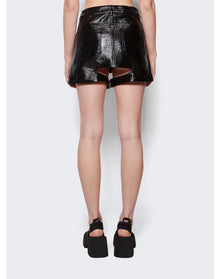 Courrèges | Women | Chaps Vinyl Skirt | Black