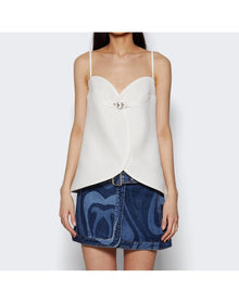 Courrèges | Women | Ellipse Twill Top | White