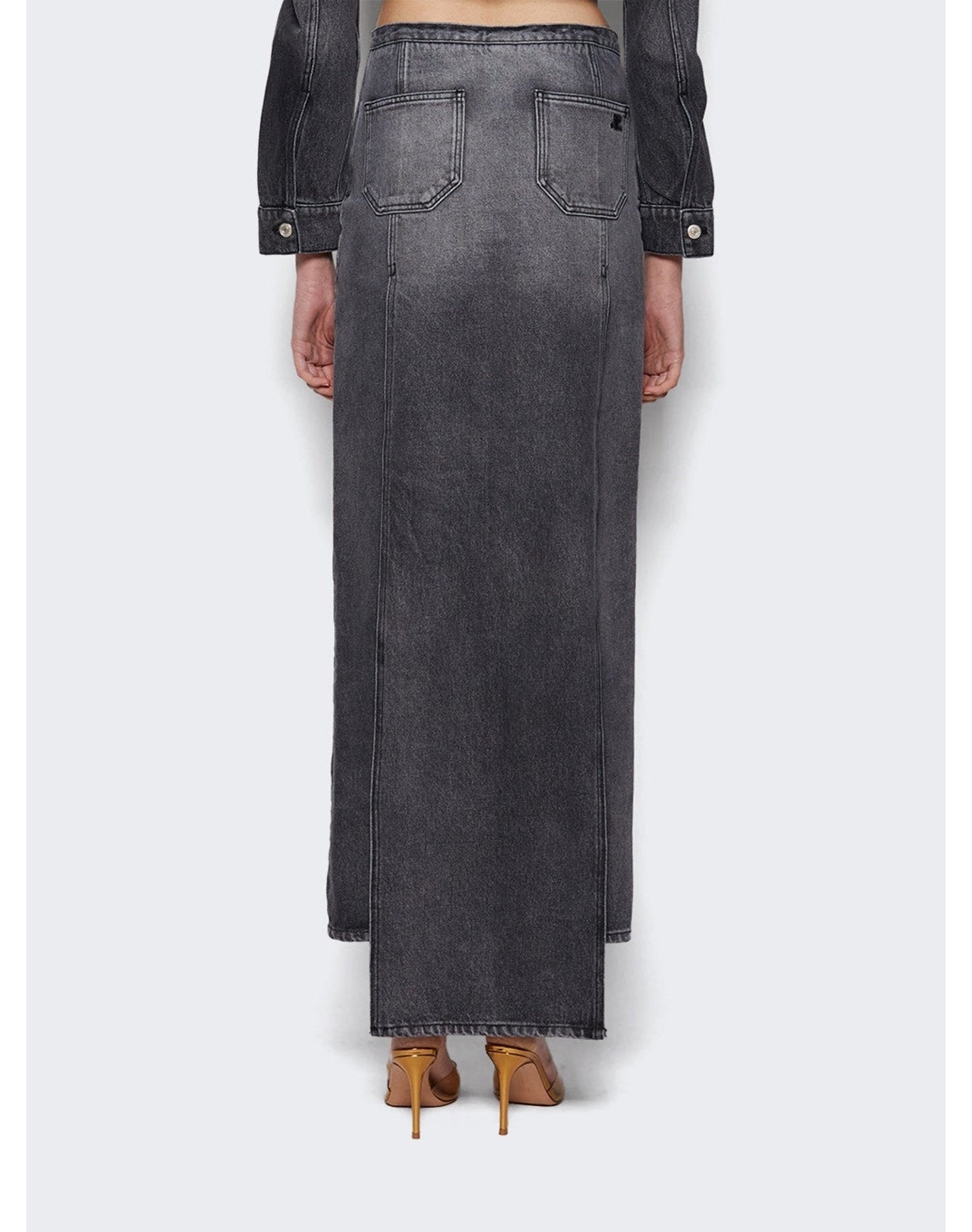 Courrèges | Women | Heritage Long Skirt | Stonewashed Grey