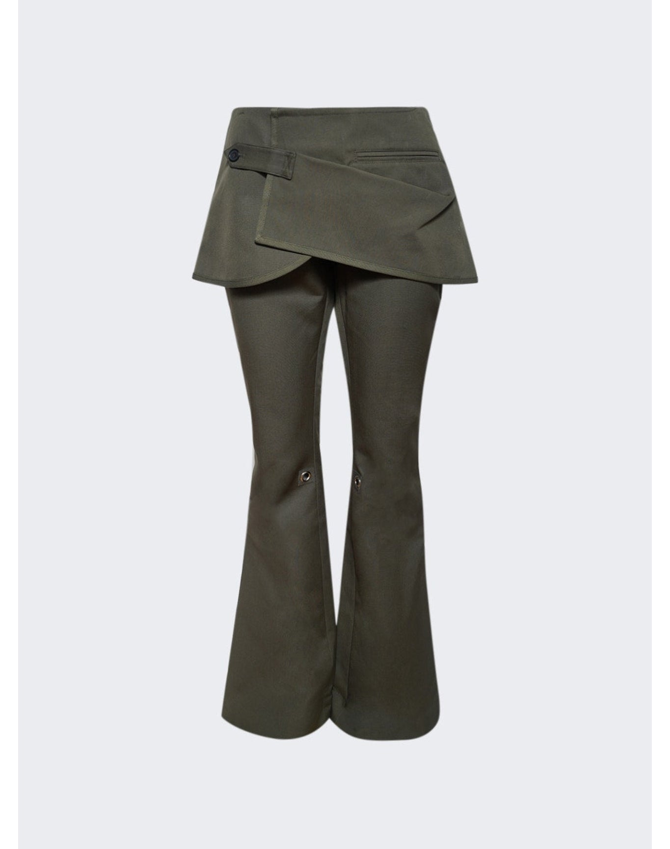 Courrèges | Women | Modular Overskirt Bootcut Pants | Camouflage Green