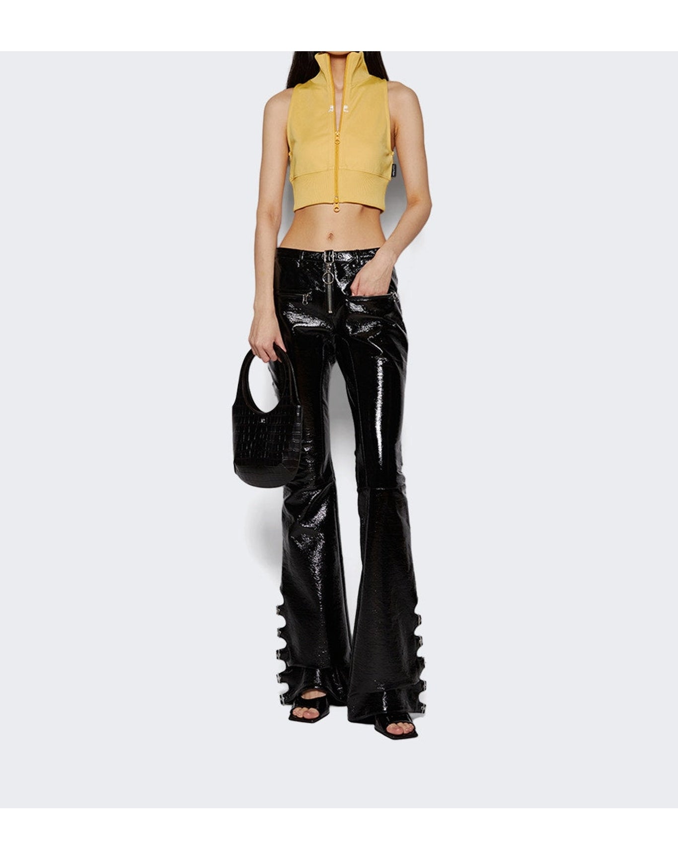 Courrèges | Women | Multi-buckle Bootcut Pants | Black