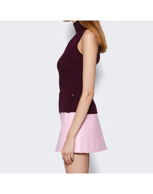 Courrèges | Women | Multistyling Rib Knit Top | Burgundy