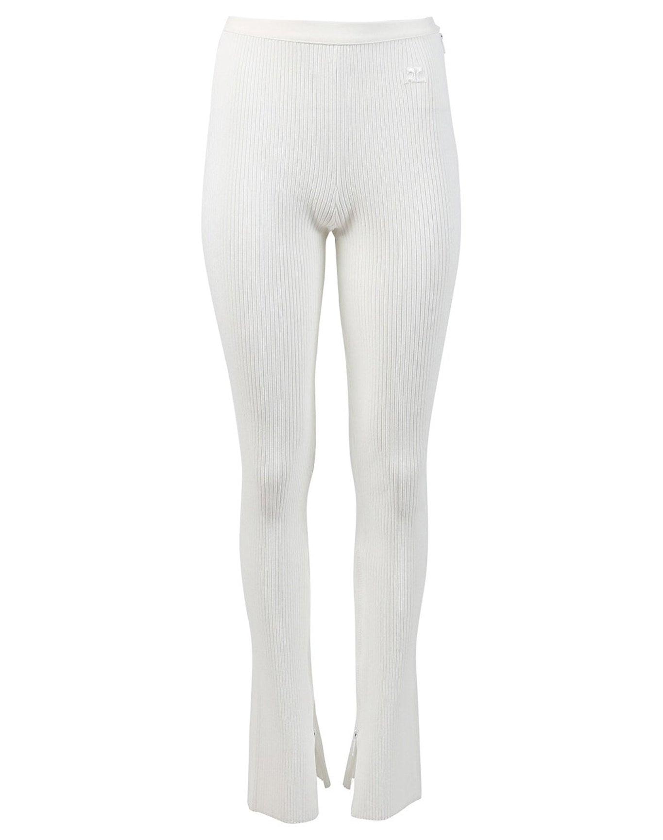 Courrèges | Women | Rib Knit Trouser | White