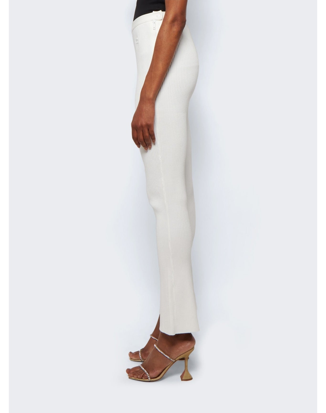 Courrèges | Women | Rib Knit Trouser | White
