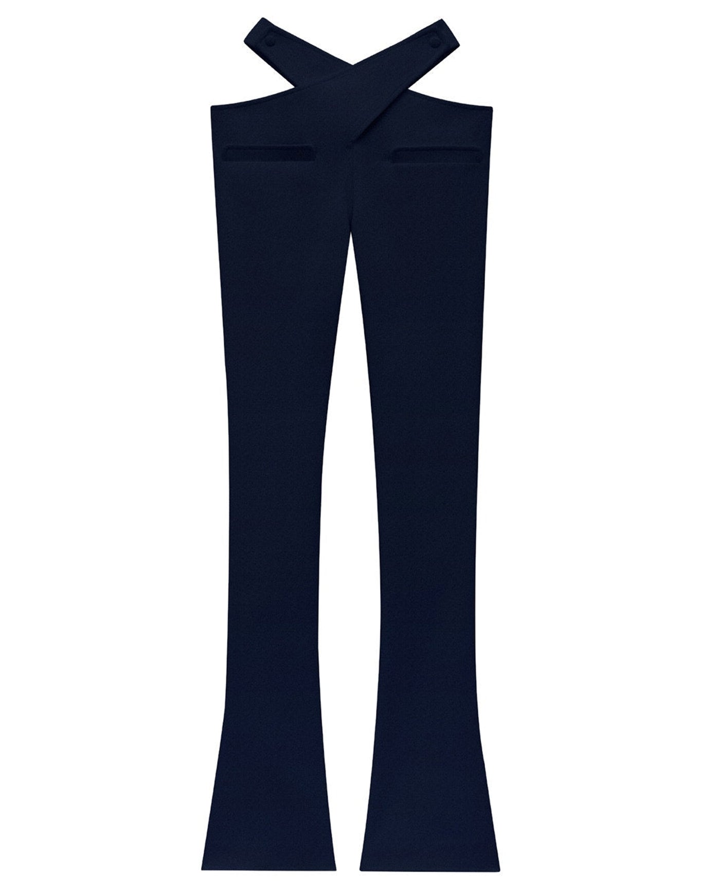 Courrèges | Women | Stretch Crepe Criss Cros Trouser | Navy Blue