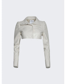 Courrèges | Women | Vinyl Iconic Crop Jacket | White