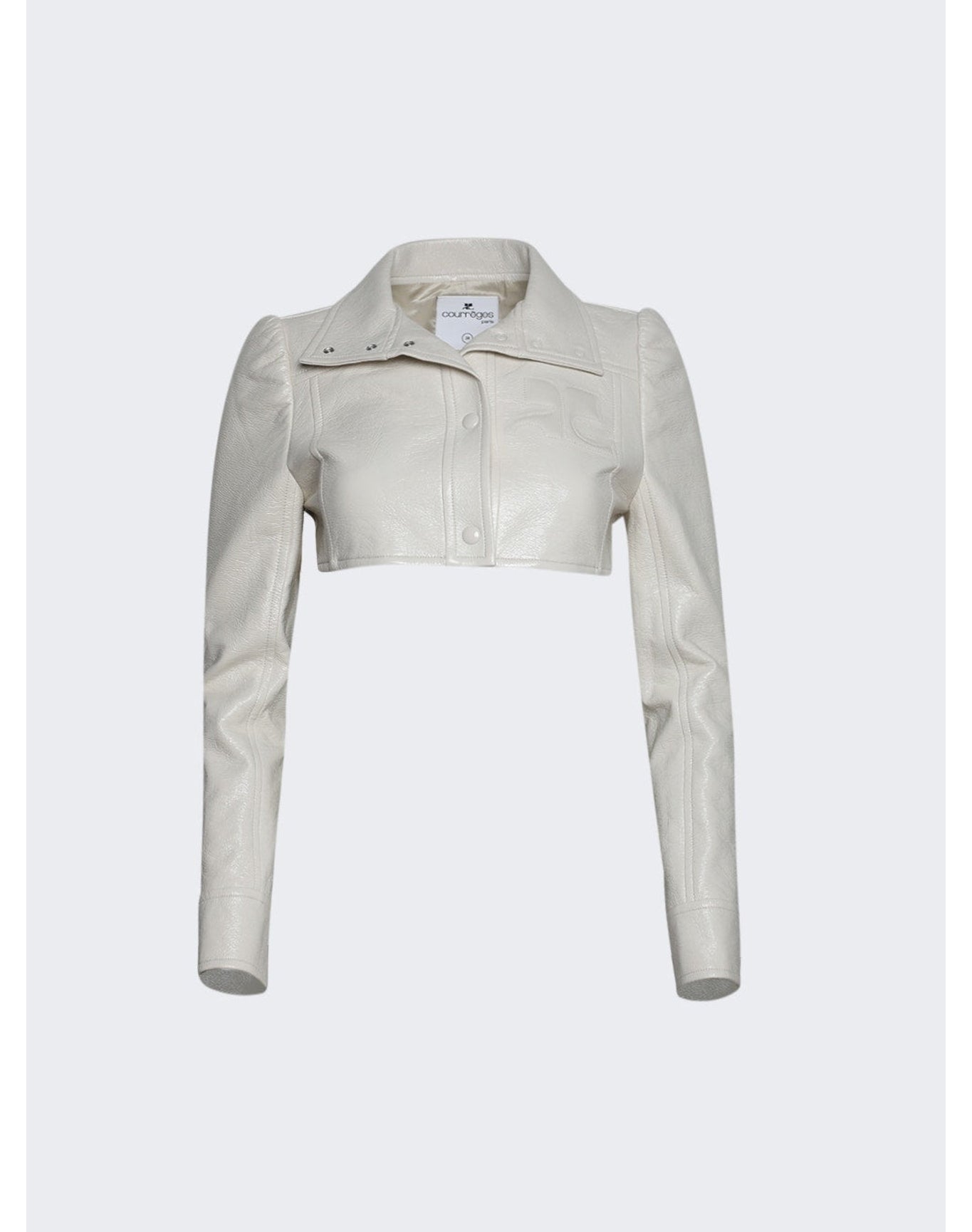 Courrèges | Women | Vinyl Iconic Crop Jacket | White