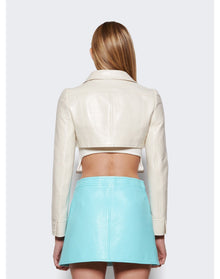 Courrèges | Women | Vinyl Iconic Crop Jacket | White