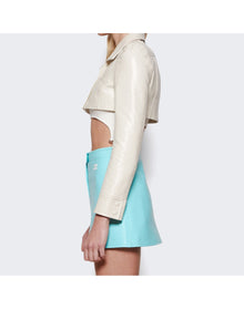 Courrèges | Women | Vinyl Iconic Crop Jacket | White