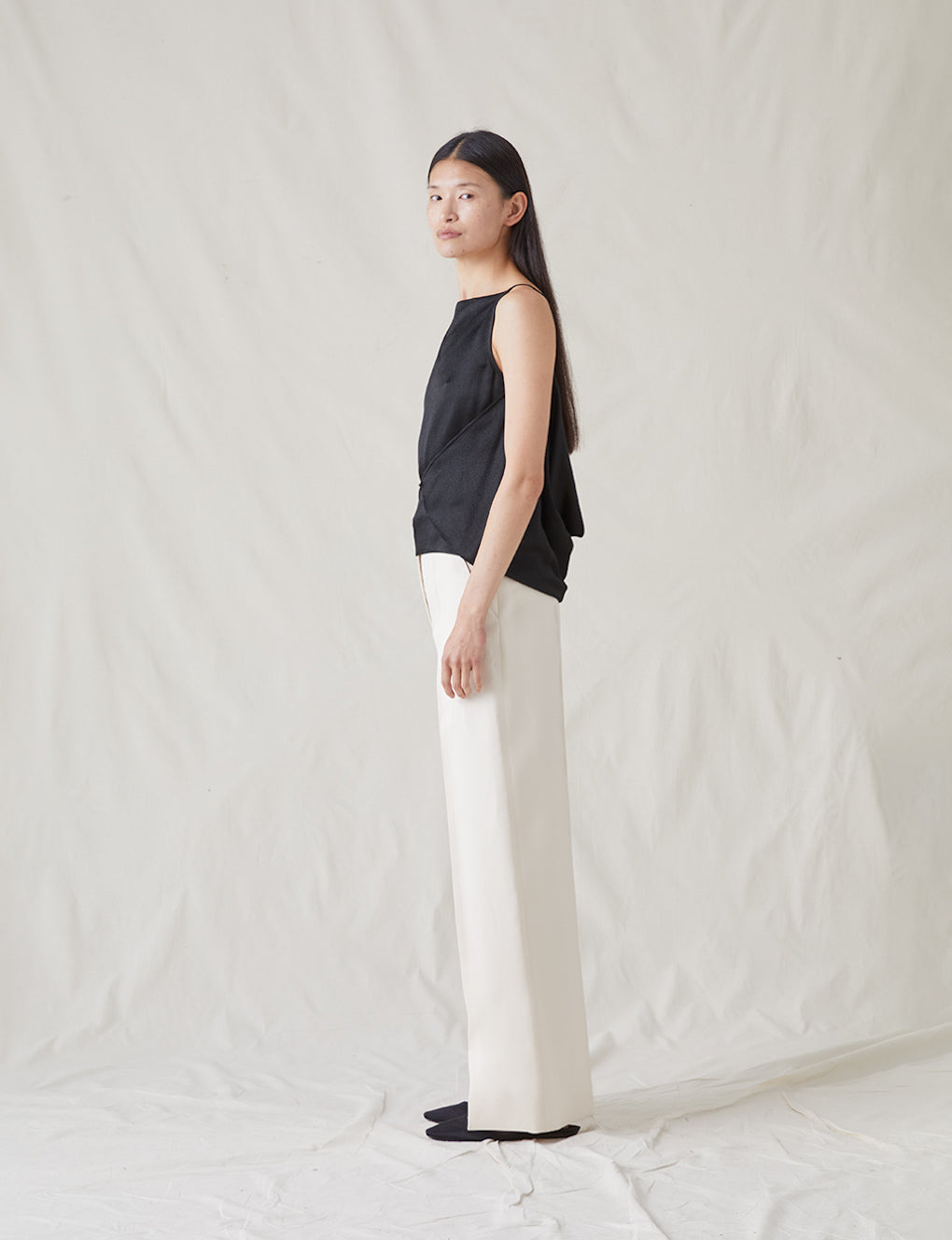 Womens | The Cowl Back Top | Black