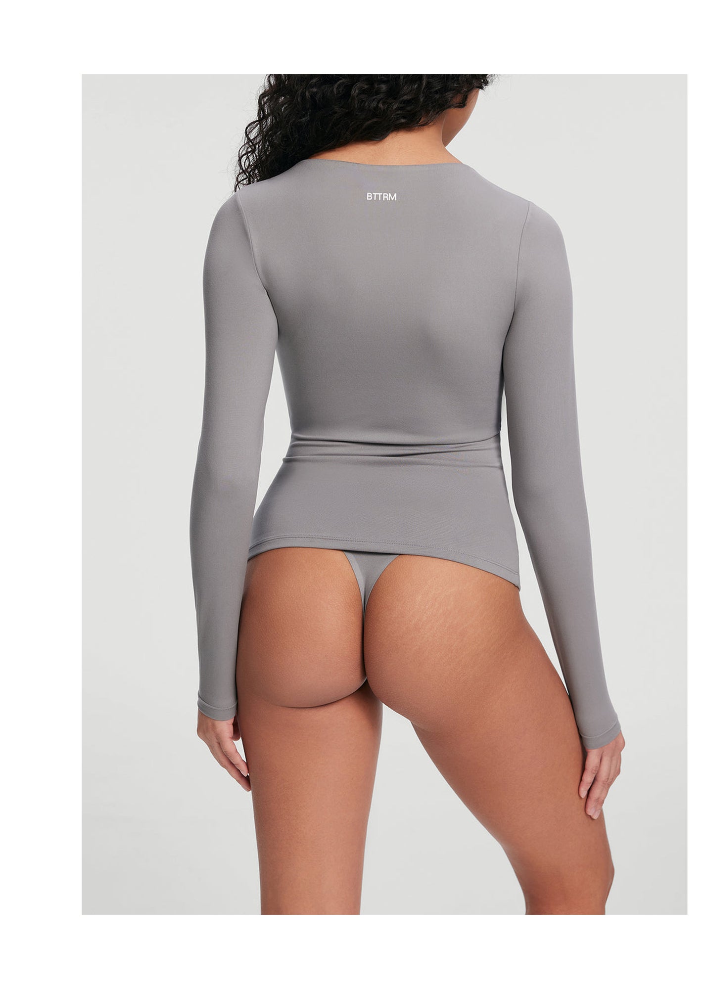 Crew Neck Long Sleeve Top | Cool Gray