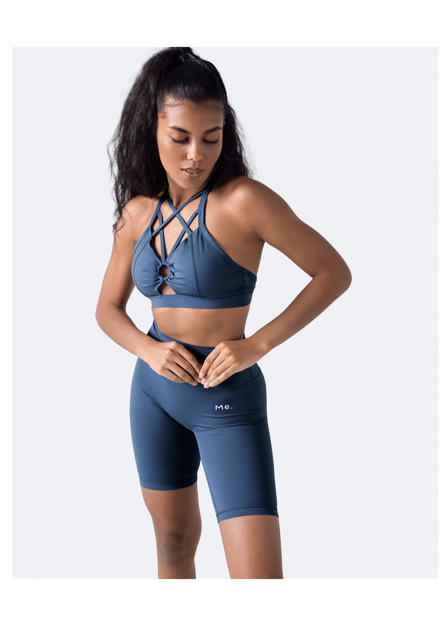 Criss Cross Front Top | Iris Blue