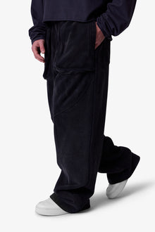 Cross Seamed Sweatpants | Washed Black