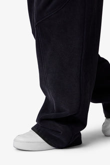 Cross Seamed Sweatpants | Washed Black