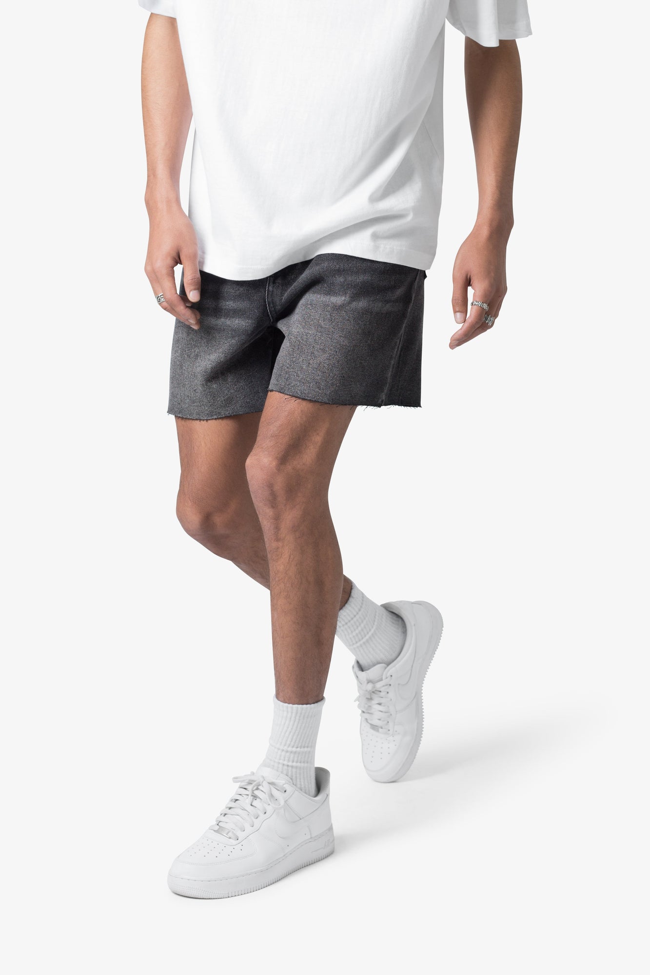 Cut Off Denim Shorts | Black