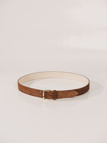 Mini Hutch Suede Belt | Sienna & 24K Gold