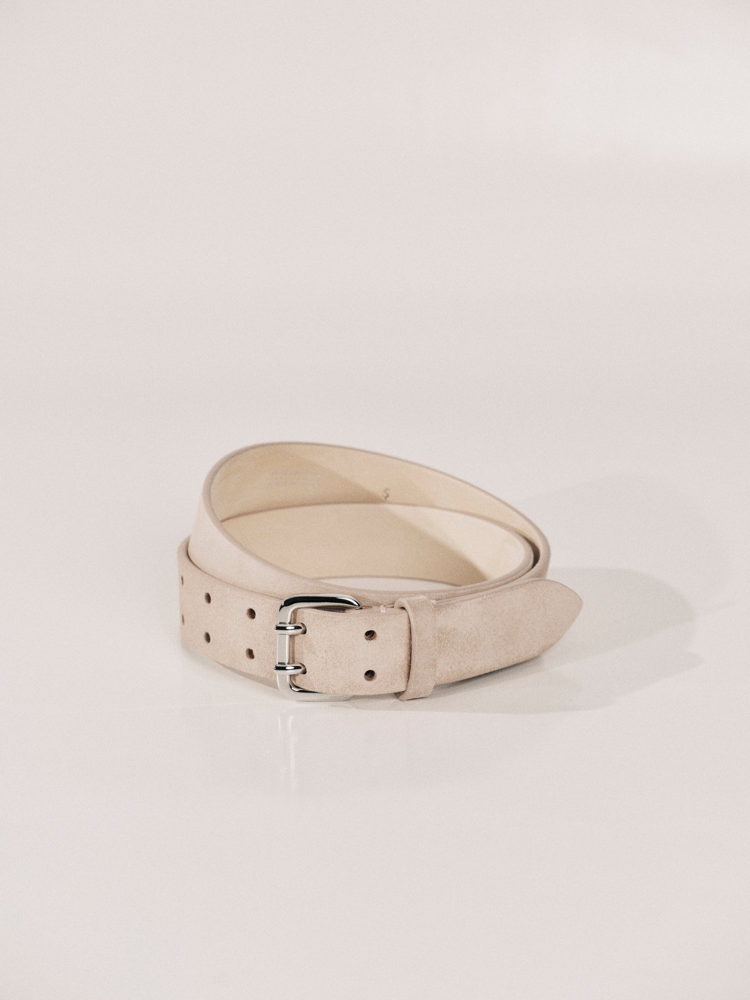 Mini Hutch Suede Belt | Blush & Silver